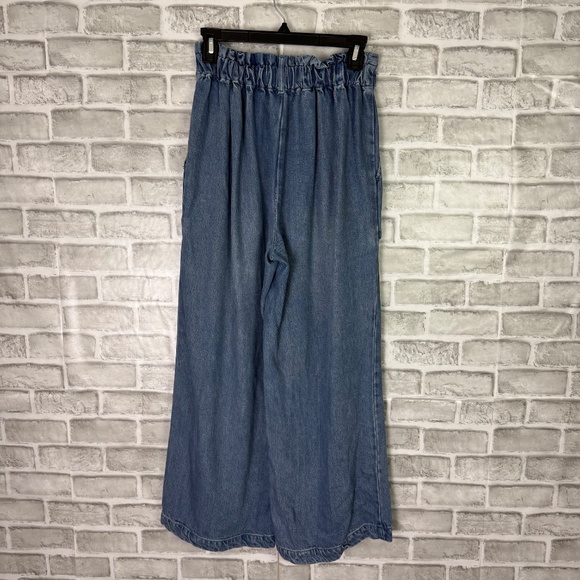 Young Fabulous & Broke Light Wash Denim Paperboy Wide Leg Jeans SMALL High Rise - Picture 3 of 10